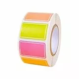 Farbcodierungsetiketten Farbige - Selbstklebende Aufkleber | 500 Stück Umzugskarton Etiketten | Abnehmbare Rechteckige Umzugsetiketten Aufkleber | Selbstklebende Einfarbige Etiketten, Namensschilder,