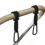 iBestgol Kinderwagen Haken, Universal Kinderwagenhaken für Taschen, Kinderwagen Taschen Halterung, Schwarz 2pc