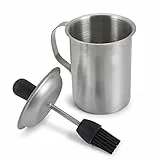 SANTOS 3in1 Marinier-Set inkl. Silikonpinsel - Marinade zubereiten & erhitzen - Marinieren, Moppen & Glasieren - 15,2x9,3cm - 300ml - Kochen & Backen