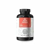 NATURE LOVE® Bio Maca Kapseln (schwarz) - 3000 mg je Tagesdosis - 180 Kapseln - Mit natürlichem Vitamin C - Ohne Magnesiumstearat, Zertifiziert Bio, hochdosiert, vegan, in Deutschland produziert