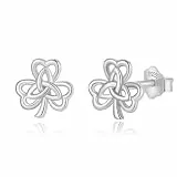 INFUSEU Kleeblatt Ohrringe, 925 Sterling Silber Love Stockholm Style Schmuck für Damen Frauen