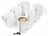 Sänger | Kaffeebecher Set Bilgola Black Lines aus Porzellan, 6-teiliges Kaffeebecher Set, Klassisches Design in Weiß mit Schwarzen Linien 250 ml | PREMIUM COLLECTION
