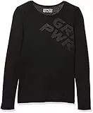 Sanetta Mädchen Shirt Langarmshirt, Schwarz (Super Black 10015.0), 140