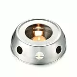 Beekeg Stövchen Teewärmer, Stövchen für Teekanne,Kaffeewärmer mit Teelichthalter, Edelstahl Stovchen für Teekannen und Glasteekannen(Silber)