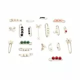 MUNTE 20 Stück Brosche Ausschnitt Verkleinern, Multifunktional Perlenbrosche, Metall Sicherheitsnadeln, Elegant und Raffiniert, für Befestigen von Pullovern, Hosen und Schals