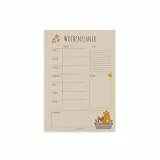Nachhaltiger A4 Wochenplaner/Terminplaner/To-Do-Liste aus Graspapier (Amber Fur): Nachhaltige und vegane Wochenplaner aus Graspapier