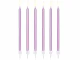 PartyDeco Geburtstagskerzen mit Halter 12.5cm 12er Set Kuchenkerzen Tortendeko Kindergeburtstag Flieder/Geburtstag Glatte Torte Kerzen Hell Lila Kuchen Dekorationen Muffin Toppers