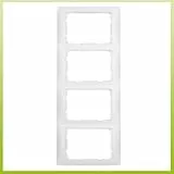 Berker Hager S1 - Rahmen 80 x 80 4 Elemente weiß Polar