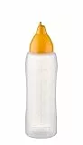 APS 93274 Quetschflasche NON DRIP, Ø 7 cm, Höhe 25,5 cm, 750 ml, Polyethylen, gelb, mit Schraubdeckel, tropffrei