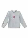 Sanetta Mädchen 11591 Mädchen-Sweatshirt Beige | Hochwertiges Und Gemütliches Sweatshirt Aus Bio-Baumwolle Mit Tulpen-Motiv Kinder Bekleidung, Beige, 98 EU