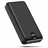 PDBEST PowerBank 50000mAh große kapazität, Power Bank 22,5W schnelles Aufladen LED Display externer Akku USB-C 3 Ausgänge und 2 Eingänge kompatibel mit iPhone Tablet Android usw Black