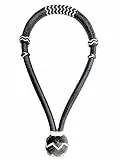Bosal Pferdezaumzeug, handgeflochten, Rohleder, beschichtet, handgefertigt, 1,6 cm dick, Rohleder, volle Größe, Schwarz