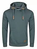 riverso Hoodie Herren Regular Fit RIVNiklas Kapuzenpullover Pullover Cross-Over-Kragen Blau L, Größe:L, Farbe:Turbid Blue