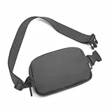 Kono Mode Bauchtasche Gürteltasche Umhängetasche Wasserabweisende Hüfttasche Leichtgewichtige kleine Reise-Brusttasche mit verstellbarem, erweitertem Gurt (Grau)