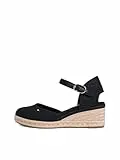 Tommy Hilfiger Damen Mid Wedge Espad Closed Toe Fw0fw09233 Keil-Espadrilles, Black (Black), 38 EU