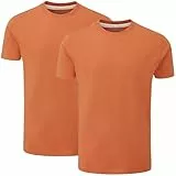 Charles Wilson 2er Packung T-Shirts mit Rundhalsausschnitt (XL, Tangerine (0824))