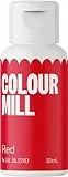 Colour Mill Oil Blend Red Lebensmittelfarbe auf Ölbasis - Lebensmittelfarben für Schokolade, Fondant, Cupcakes, Kuchen, Backen, Macaron - Food Coloring für Tortendeko - 20ml