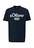 s.Oliver Herren T-Shirt mit Logo-Print – aus Baumwolle, Regular Fit, Rundhals