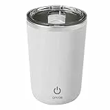 Qcwwy Kaffeetasse mit Rührfunktion, Automatisch Selbstrührende Kaffeetasse, Automatisch Rührende Kaffeetasse, Magnetisch Rührender Kaffeebecher, 350 Ml, für den Einsatz zu Hause, Im (Weiss)