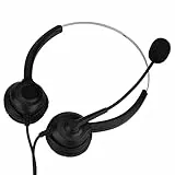Dioche USB Call Center Headset mit Mikrofon: Rauschunterdrückung, Stummschaltfunktion, Bequeme Oardschützer, Einstellbares Stirnband, Hörschutz, Universelle Kompatibilität