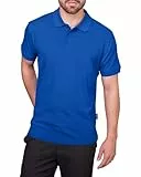 HRM Premium Polo Shirt, Royalblau, Gr. XL Baumwolle, Basic Polohemd, Hochwertige & nachhaltige Herren-Bekleidung, Workwear