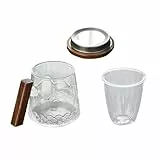 OFFSCH 1stück Teetasse Mit Deckel Und Filter Hochtemperaturbeständige Glasteetasse Mit Holzgriff Für Büro Und Zuhause Für Lose Teeblätter Und Kräutertees