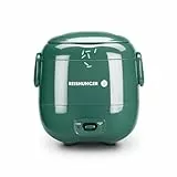 REISHUNGER Mini Reiskocher, salbeigrün | 0,3 L - 1-2 Portionen | hochwertige Keramikbeschichtung - Premium Topf | Handliche Größe für kleine Haushalte und unterwegs