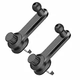 CHICAMPERA 2 Stück Handyhalterung für Auto Lüftungsschlitze mit Stabilem Abs und Metall Praktische Halterung für Runde und Horizontale Luftauslässe Ballkopf 17mm Schwarz