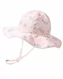 FURTALK Baby Kleinkind Kinder Sonnenhut UV-Schutz Baumwolle Fischerhut Mädchen Jungen Verstellbarer Faltbare Sommer Strand Bucket Hat mit niedlichem Muster