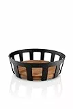 va Solo | Nordic kitchen Brotkorb | Zum stilvollen Servieren von Brot und Brötchen | black