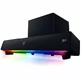 Razer Leviathan V2 Multi-Driver PC Gaming Soundbar mit Subwoofer - THX Spatial Audio - kompaktes Design - Chroma RGB - Bluetooth 5.2 - für PC, Desktop/Laptop, Smartphones, Tablets und Nintendo Switch