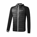 Black Crevice Herren wattierte Hybrid Jacke, schwarz, M