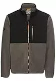 camel active Herren Fleecejacke mit Stehkragen aus recyceltem Material Steingrau, Menswear-XL