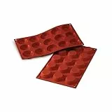 silikomart | SF014 Silikonform für TARTELLETTA Monoportionen, antihaftbeschichtet, 15 Hohlräume, 1er Pack Kuchenform, Ø 50 h 15 mm, Made in Italy