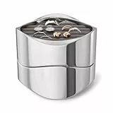 Umbra Wavy Schmuck Organizer, Stapelbare Schmuckdose zur Aufbewahrung und Ablage von Ringen, Ohrringen, Armbändern und Accessoires, Chrom