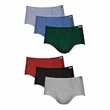 Hanes Classics Herren Unterwäsche Slips Pack, Mid-Rise Slip, Stretch Baumwolle Unterwäsche, klassisch, 6er-Pack (Farben können variieren), 6 Stück – Verschiedene Feststoffe, X-Large