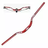 WAKE Fahrrad Lenker 31.8mm*780mm Extra Langer Breiter 55mm Höhe Riser Bar Aluminiumlegierung für Radfahren MTB Mountainbike Rennräder (Rot)