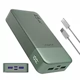 JUOVI Power Bank, 20000mAh 45W Tragbares Ladegerät, PD3.0 QC4.0 Schnelles Laden 4-Port mit LED Anzeige, Akkupack Ladegerät tragbar für MacBook, iPhone 15 14 13 Pro Samsung S23 S22 (Grün)