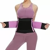 SIHOHAN Bauchweggürtel, Schwitzgürtel Fitness Gürtel, Verstellbarer Taille Trimmer Gürtel Fitnessgürtel, Waisttrainer Taillenformer, Bauchgürtel für Herren und Damen（Violett, XL）