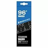 Blue Sports Schnürsenkel für Schlittschuhe 304 cm schwarz, Titanium-Schuhband gewachst, geeignet für Eishockey und Eiskunstlauf