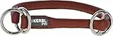 Kerbl Pet Rundleder-Halsband Roma mit Stopper 55cm, 8mm,cognac