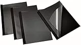 RAYSON Thermo-bindemappen, 6 mm, 50 Blatt, A4, Schwarz, Packung mit 25 Stück
