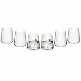 Gerlach 1760 Gläser Set 6 Stück 430 ml Trinkgläser Wassergläser Cocktailgläser Saftgläser Glas Dessert Spülmaschinenfest Modern