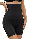 Shapewear Damen Bauchweg Unterhose Hohe Taille Miederhose Figurformend Bauchkontrolle Oberschenkel Stark Formende Unterwäsche Miederpant (X-Large, Schwarz)