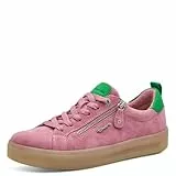 Tamaris Damen Wide Fit Damen Sneaker flach mit Reißverschluss Freizeit, Rosa (Rose/Green), 38 EU