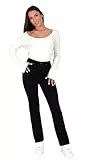 ESRA Damen Jeans Hose High Waist Jeans Damen Straight Leg Hose bis Übergröße G300