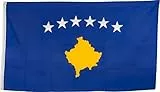 Bundes- und Länderflagge aus wetterfestem Material mit Metallösen, Outdoor Fahne & Flagge (Kosovo) 150x90cm