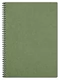Clairefontaine 781423C Agebag Spiralbuch (DIN A4, 21 x 29,7 cm, 50 Blatt, kariert, Doppelspiralbindung, praktisch für unterwegs, robust und belastbar) 1 Stück grün
