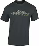 Baddery Fahrrad T-Shirt Herren - „V2 Power“ (Dark Grey L)