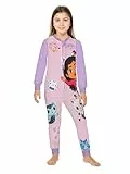 United Labels Gabby's Dollhouse Jumpsuit für Mädchen - Overall Kinder Pyjama Schlafanzug Langarm Rosa/Lila (DE/NL/SE/PL, Numerisch, 122, 128, Regular, Rosa/Lila)